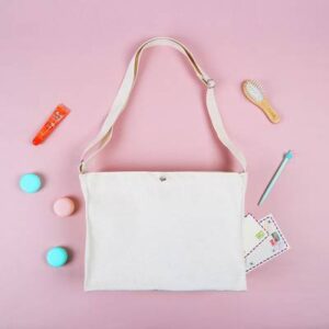 메이드유 스퀘어크로스 에코백(미색) 34 x 25 (옆폭 10cm)