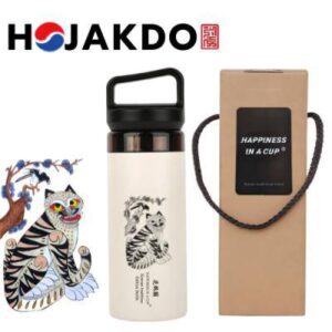 한국전통 까치와호랑이 호작도 캡캐리 텀블러 380ml