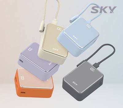 스카이 필 큐브 10000mAh PD QC 22.5W 미니 보조배터리 케이블세트