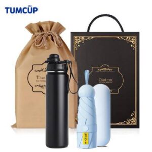 텀컵 텀블러 우산 선물세트 (TS-2300U5 텀블러1+5단 미니우산1)