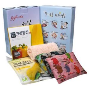 빅사이즈 장바구니1+면코팅고무장갑+크린장갑50+핸드타올 세트(케이스 이미지 변경가능)