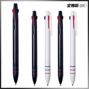 오케이 3색볼펜(불투명)