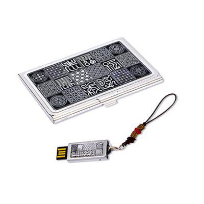 수복문자도 자개 명함케이스+자개USB 2종세트 대기업 력서리 판촉물 기프트