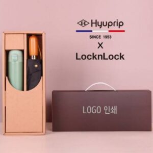 협립 3단60 슈퍼 엔티크 초고밀도 완전자동우산/양산+락앤락 슬림핏원터치 400ml 텀블러세트
