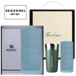 시즈넬 선물세트 스탠리 고진공 둥근텀블러+항균세면타올150g