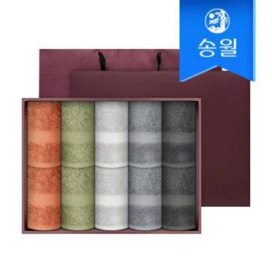 [송월타월] 제이드 10매 세면타올 선물세트(쇼핑백)
