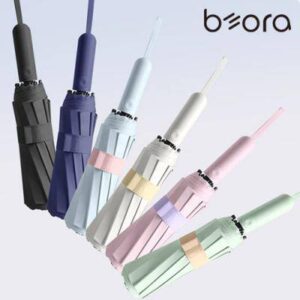BOR 무지 인쇄우산 솜사탕 오토락 컬러암막 3단 자동 양우산