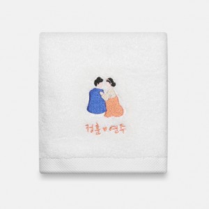 라라리빙 결혼답례품수건 낭만 알콩달콩웨딩 호텔타올 150g