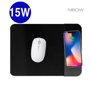 엔보우 15w 스마트 패드 초고속 무선충전 마우스 패드
