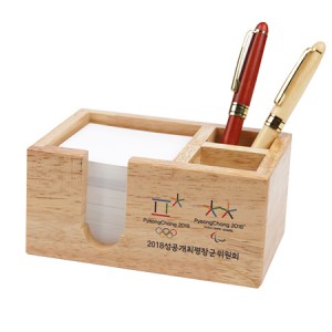 원목3칸메모필통