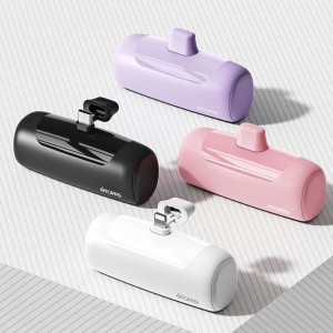 도킹배터리 다이렉트 미니 보조배터리 도킹형 c타입 8핀선택 4가지색상 일체형 5000mah d029