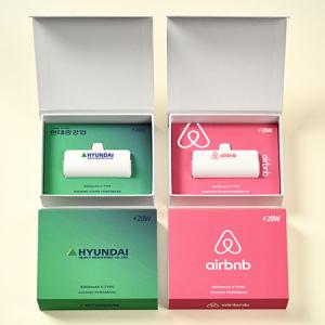 LCD 일체형 보조배터리 5000mAh+자석싸바리 굿즈세트