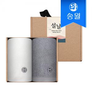 [송월타월] 명절 설날 새해 신년 핸드타올 크라프트세트(클래식핸드2p+스티커)