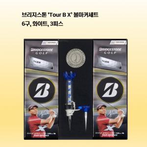 브리지스톤 Tour B X(타이거우즈 에디션) 자석티+볼마커세트(6구) 로고