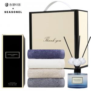 시즈넬 호텔 선물세트 디퓨저 120ml+송월타월 40수 실프 160g 3