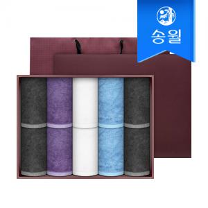 [송월타월] 뱀부프리미엄180 10매 세면타올 선물세트(쇼핑백)